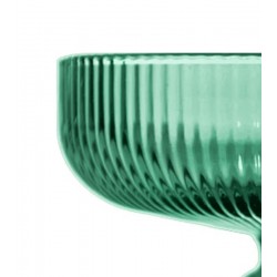 Taça 310ml Para Sobremesa 10,8cm De Altura Cameratta Em Vidro Cor Verde